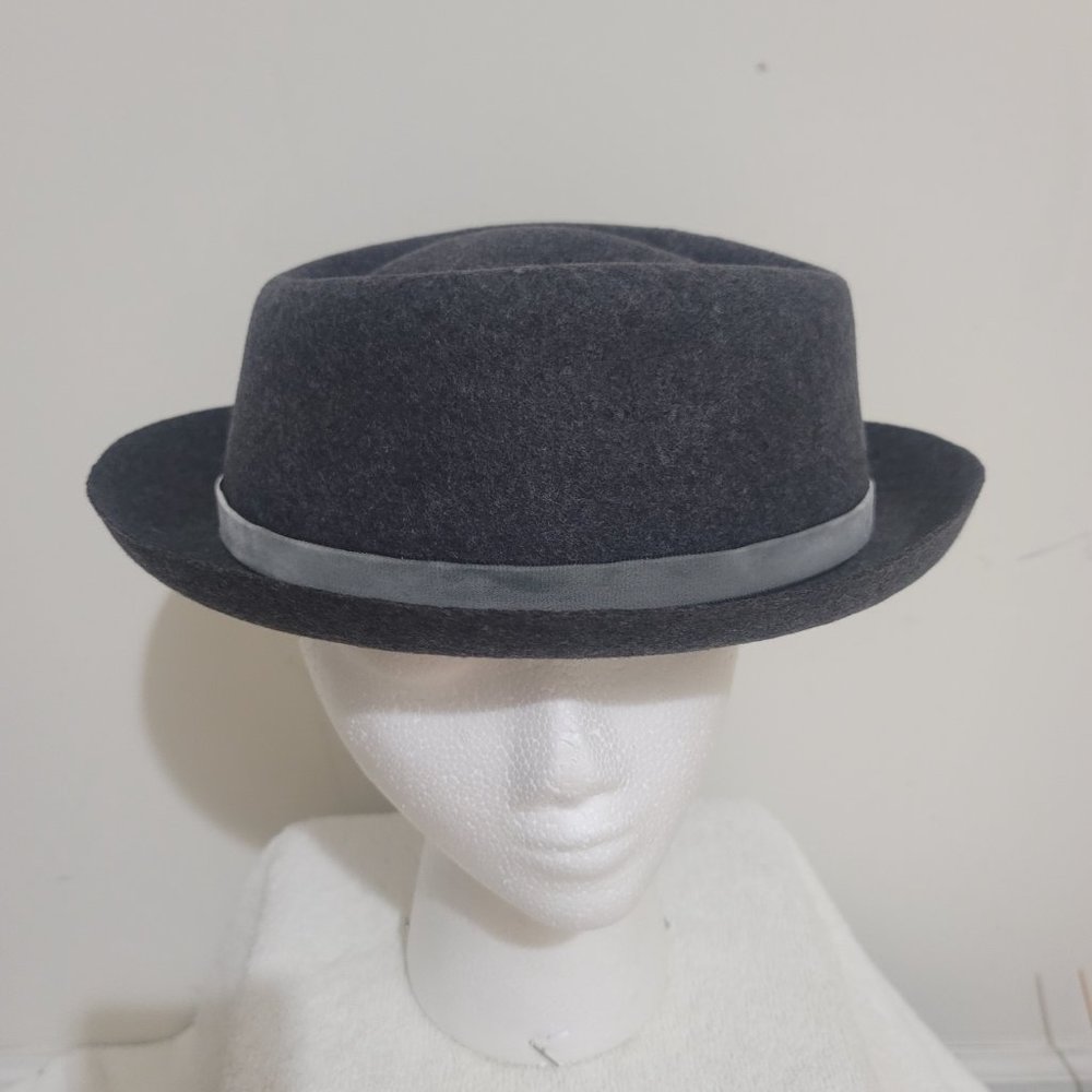 Unisex Santa Fe Dark Gray Urban Felt Hat - Handmade
